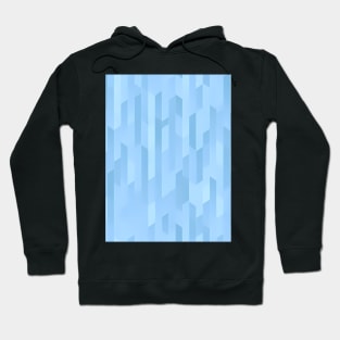 Blue Polygonal Columns: A Striking Abstract Art Pattern Hoodie